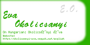 eva okolicsanyi business card